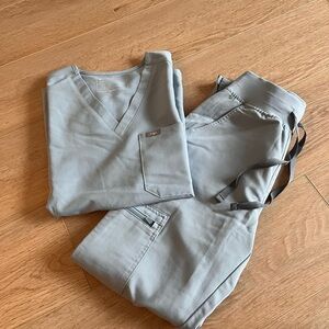 Figs Women's Scrub Set in Dusty Blue